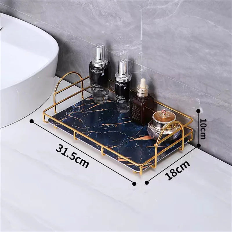 Waterproof Bathroom Storage Shelf Simple Style Shower Organizer Rack - single blue - accessories - Homeward Trends