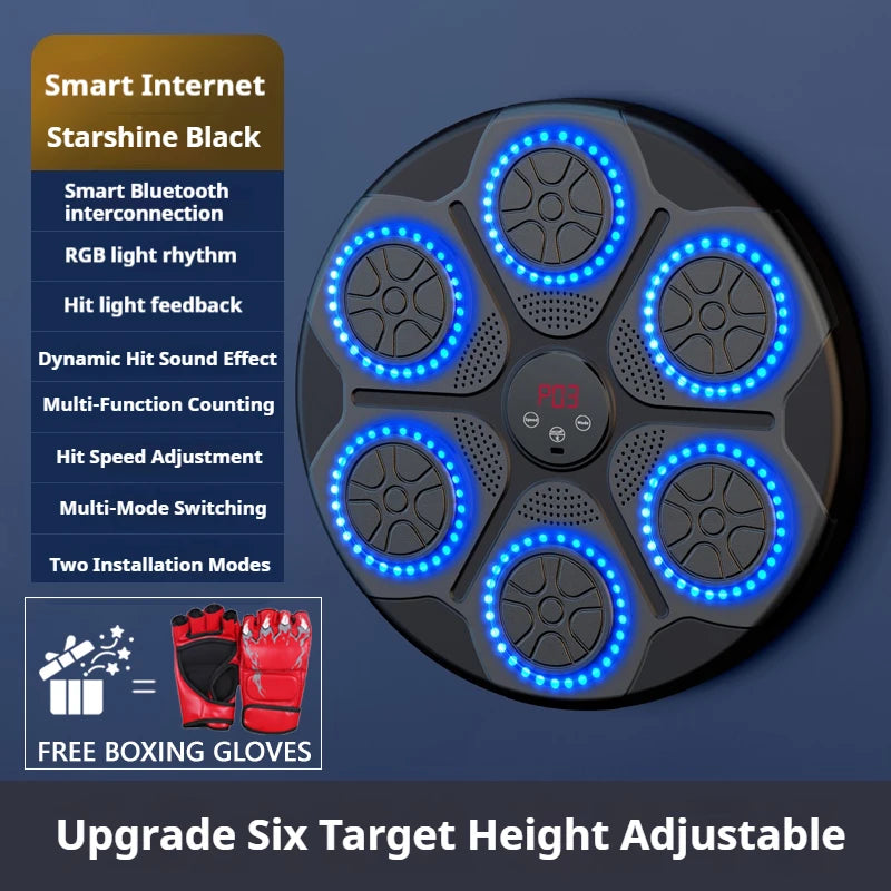 Smart Bluetooth Wall-Mounted Music Boxing Trainer - Electronic Punching Target for Home & Gym - Homeward Trends