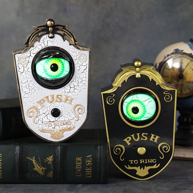 LED One-Eyed Halloween Doorbell with Luminous Eyeball & Horror Sound – Hanging Halloween Party Decoration Prop