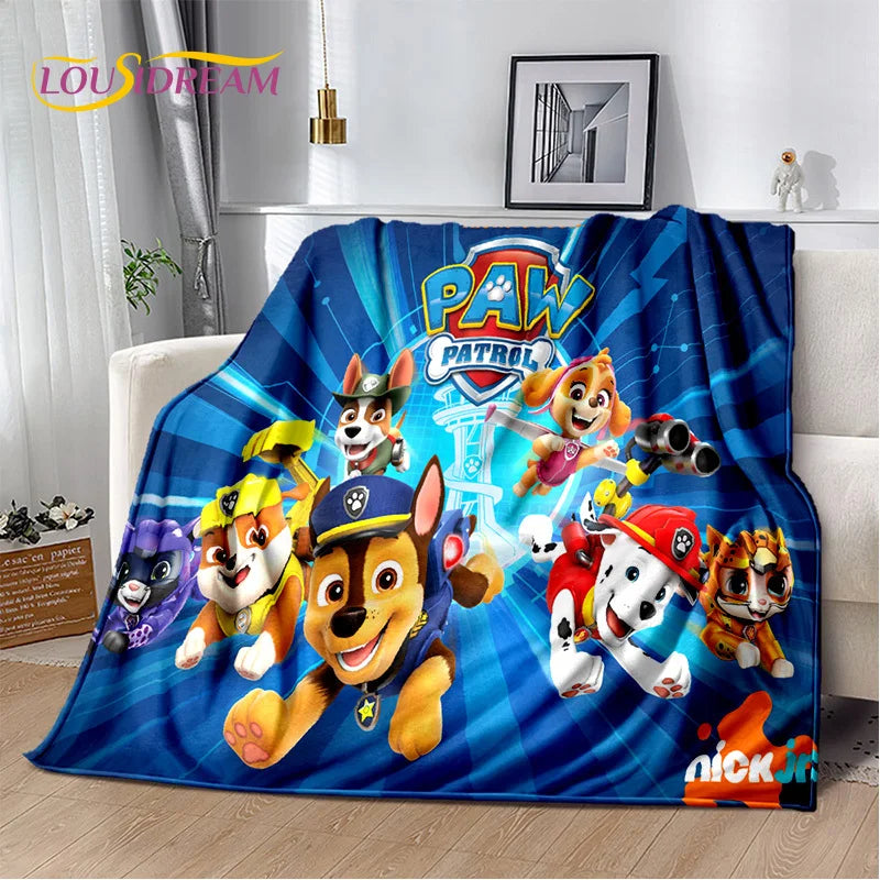 Cartoon Paw Patrol Soft Plush Flannel Throw Blanket - Homeward Trends