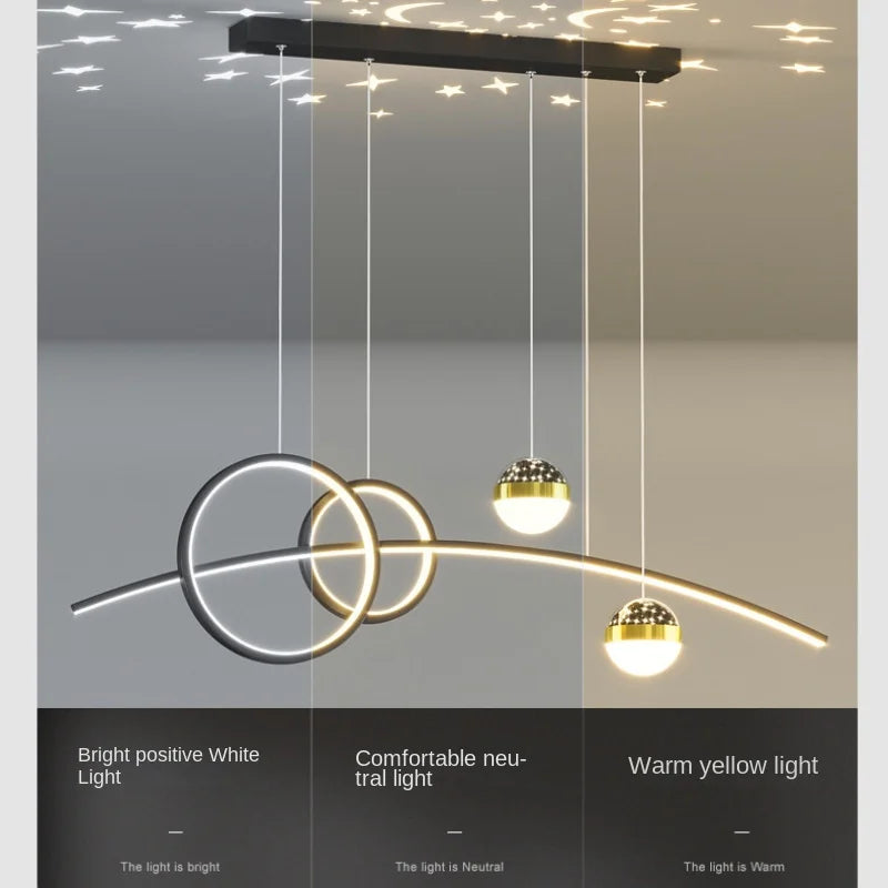 Modern Minimalist Pendant Light, Creative Lighting Fixture for Long Tables - Homeward Trends