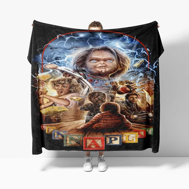 Evil Dead Necronomicon Fleece Blanket, Horror Bedspread, Soft Tapestry, Peter Panayis Horror Movie Art blankets - Homeward Trends