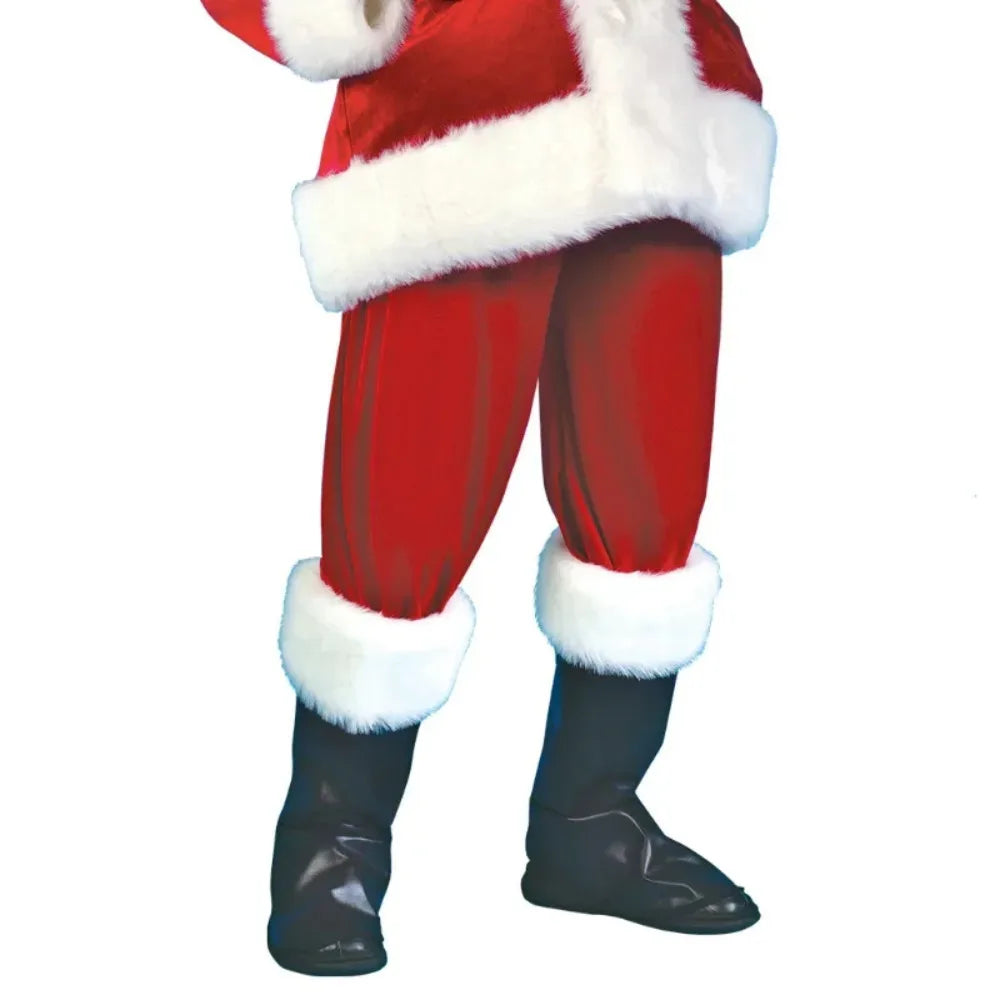 Deluxe Santa Claus Costume for Men: Classic Christmas/New Year Outfit for Halloween & Parties