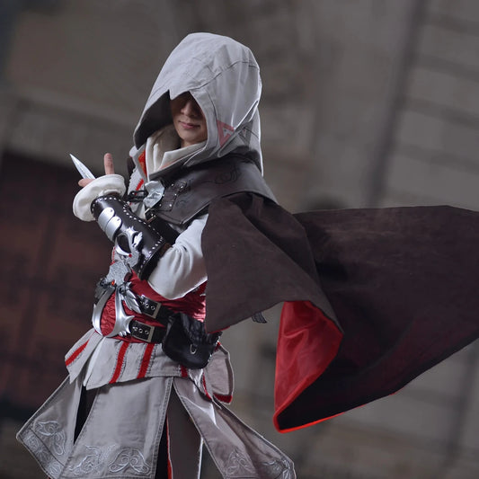 Creed Cosplay Costume: 16-Piece Ezio/Connor Set for Men, Women, Kids - Custom Halloween Outfit