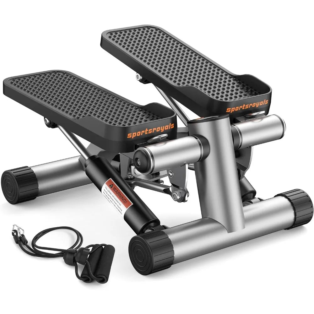 Compact Hydraulic Stair Stepper with Resistance Bands - Mini Fitness Equipment for Home Workouts - Homeward Trends