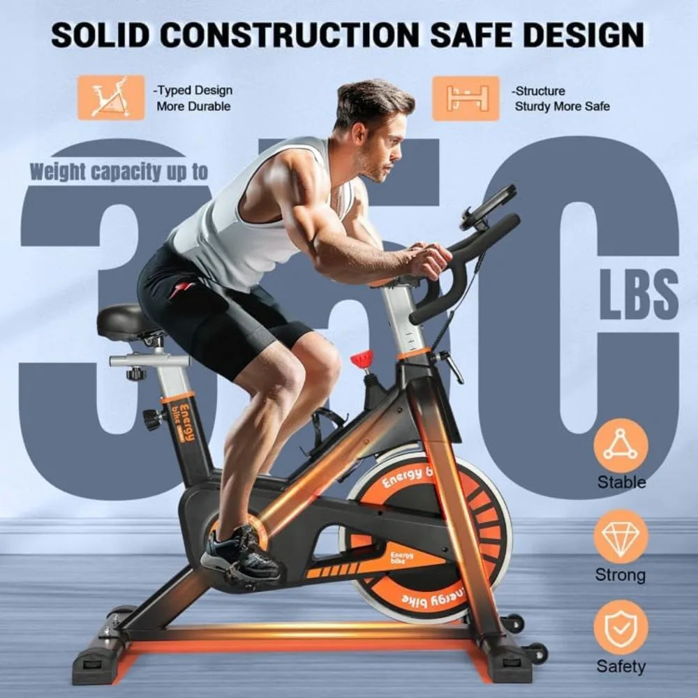 Exercise Bike, Indoor Cycling Bike/Stationary Bike for Home, Heavy Flywheel and LCD Monitor for Home Gym Cardio Workout Training - Homeward Trends