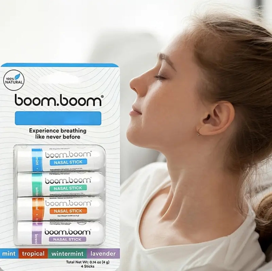 BoomBoom Inhaler Sticks – Refreshing Aromatherapy Nasal Stick for Instant Energy Boost - 1 Pack - supplements - Homeward Trends