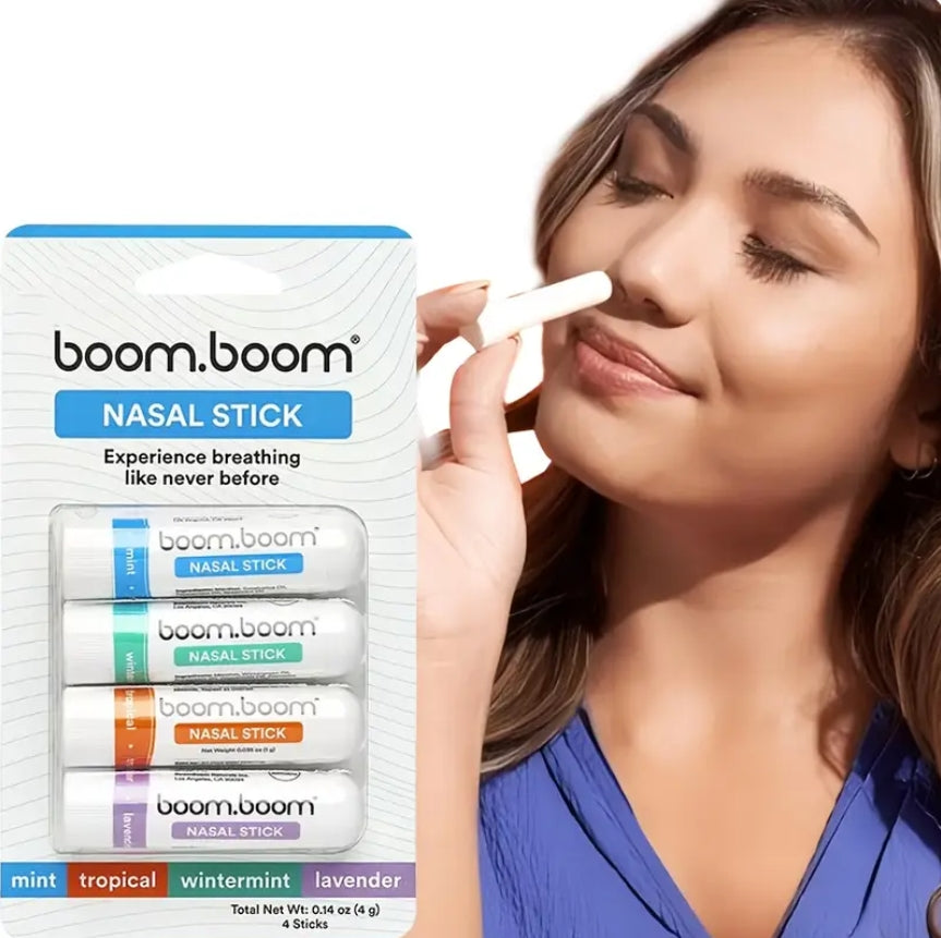 BoomBoom Inhaler Sticks – Refreshing Aromatherapy Nasal Stick for Instant Energy Boost - 2 Pack - supplements - Homeward Trends