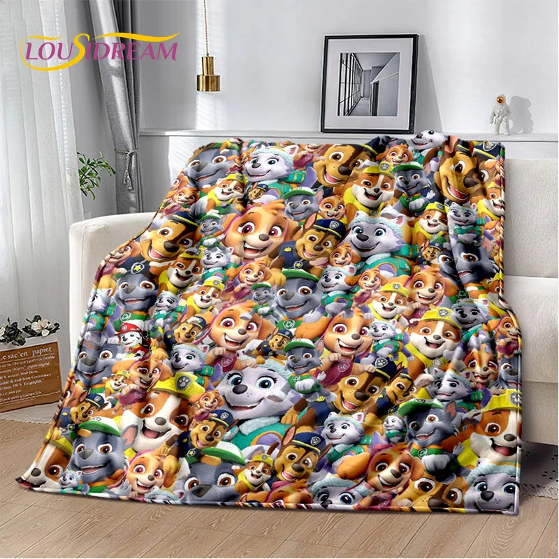 Cartoon Paw Patrol Soft Plush Flannel Throw Blanket - Homeward Trends