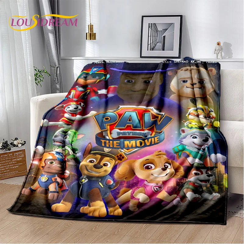 Cartoon Paw Patrol Soft Plush Flannel Throw Blanket - Homeward Trends