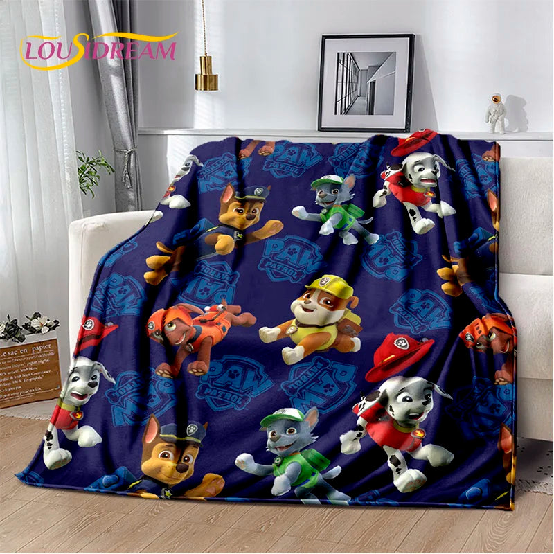 Cartoon Paw Patrol Soft Plush Flannel Throw Blanket - Homeward Trends