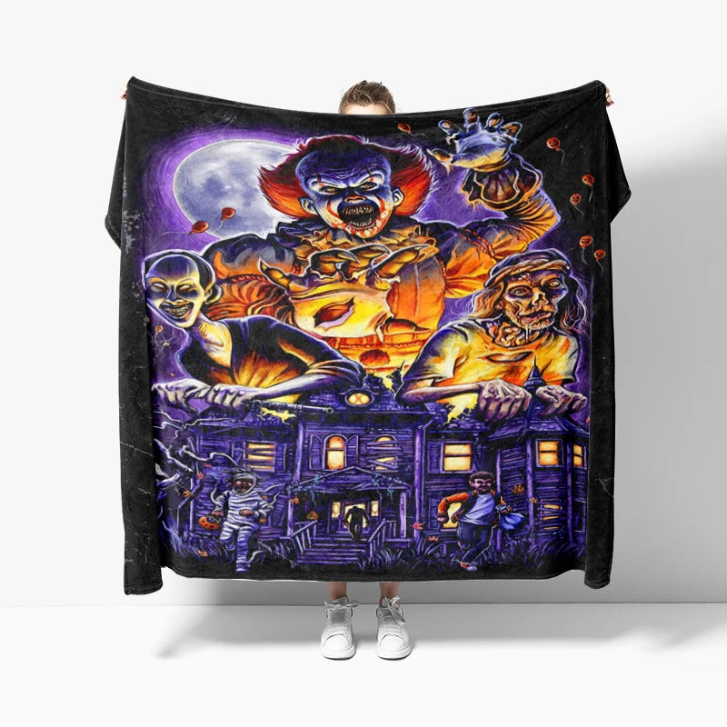 Evil Dead Necronomicon Fleece Blanket, Horror Bedspread, Soft Tapestry, Peter Panayis Horror Movie Art blankets - Homeward Trends