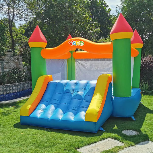 Yard Inflatable Jumping Castle with Slide 11.8' x 8.8' x 7.8' ft. Bounce House for Kids Bouncer with Blower for Outdoor Backyard - Homeward Trends