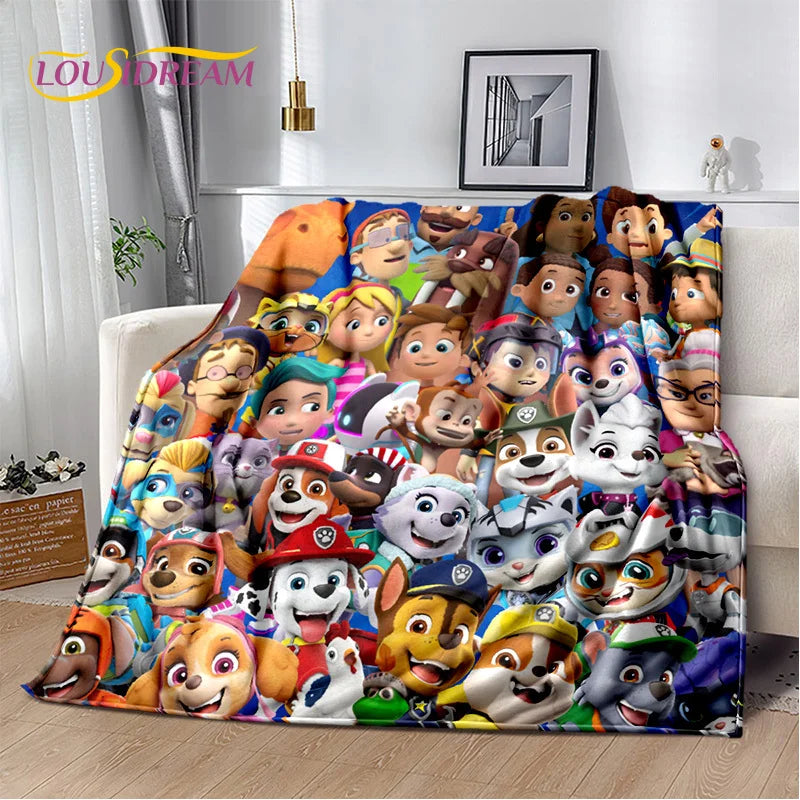 Cartoon Paw Patrol Soft Plush Flannel Throw Blanket - Homeward Trends