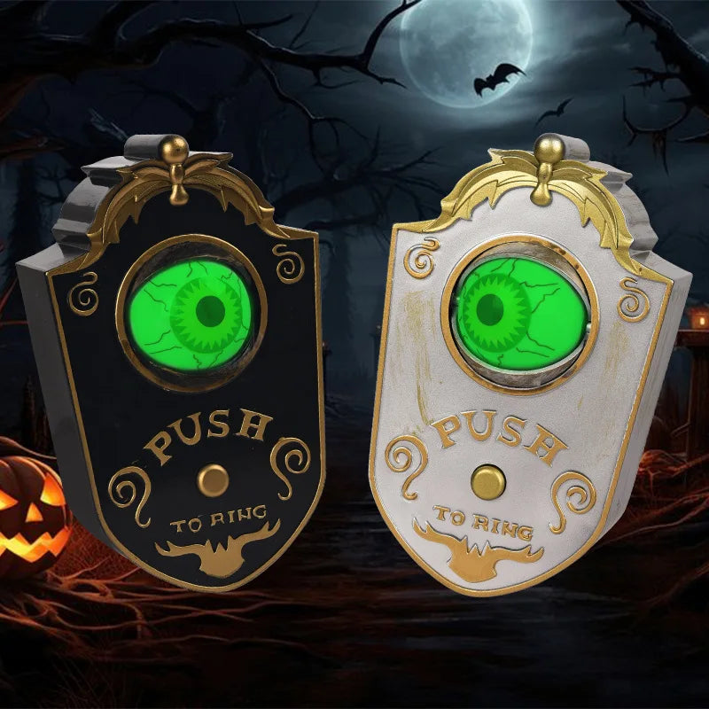 LED One-Eyed Halloween Doorbell with Luminous Eyeball & Horror Sound – Hanging Halloween Party Decoration Prop