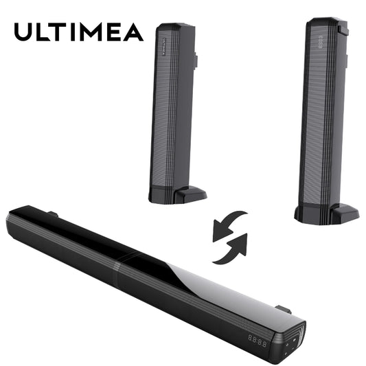 ULTIMEA 2.2ch Detachable Soundbar for TV, 100W Peak, ARC/Optical/Aux, Wall Mountable - Apollo S40 - Homeward Trends