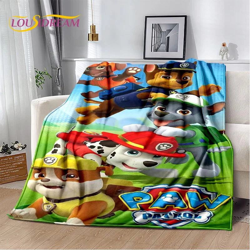 Cartoon Paw Patrol Soft Plush Flannel Throw Blanket - Homeward Trends