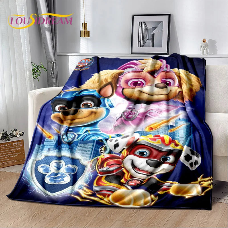 Cartoon Paw Patrol Soft Plush Flannel Throw Blanket - Homeward Trends