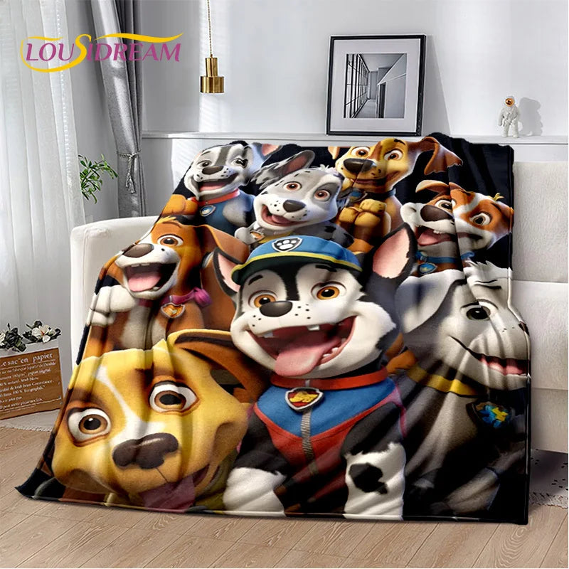 Cartoon Paw Patrol Soft Plush Flannel Throw Blanket - Homeward Trends