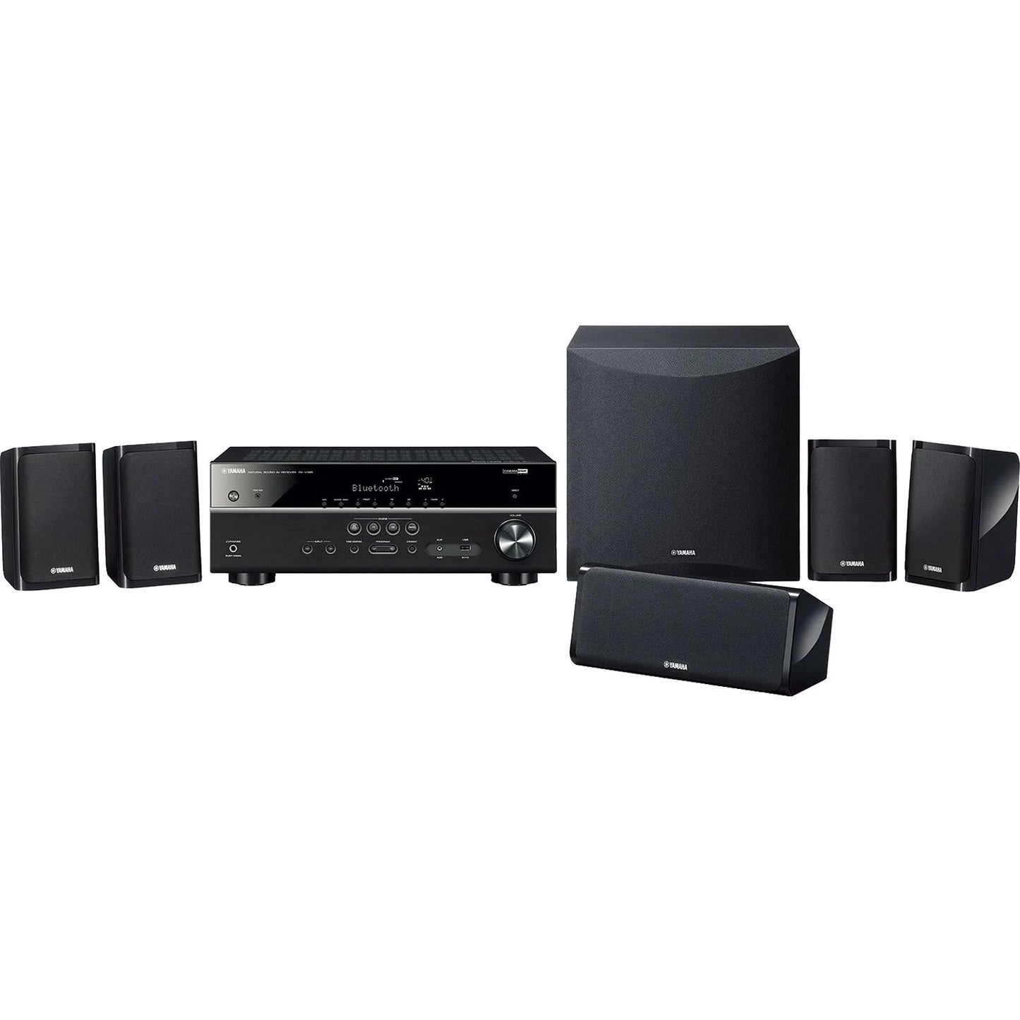 Audio YHT-4950U 4K Ultra HD 5.1-Channel Home Theater System with 8" 50W RMS Powered Subwoofer Speakers, AV Receiver with Cable Ties and Cleaning Kit