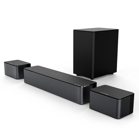 350W 5.1 Surround Sound Bar System - Wireless Subwoofer, Rear Speakers, 3D Bass Adjustable for TV - Homeward Trends