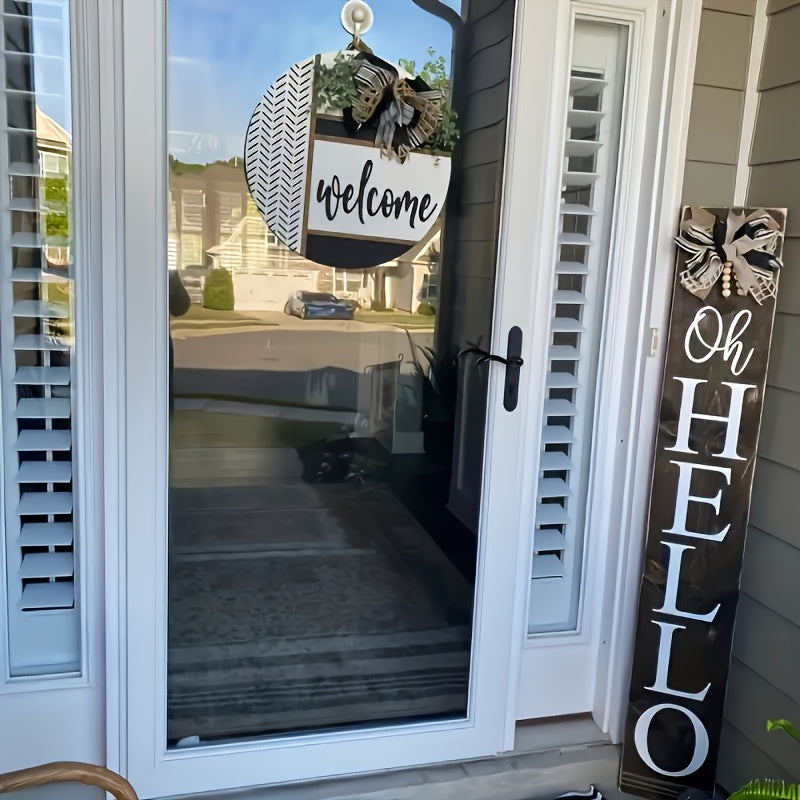3D Front Door Welcome Sign – Rustic Hanging Wreath Décor for Porch, Farmhouse, or Indoor Entryway - 1pc - welcome sign - Homeward Trends