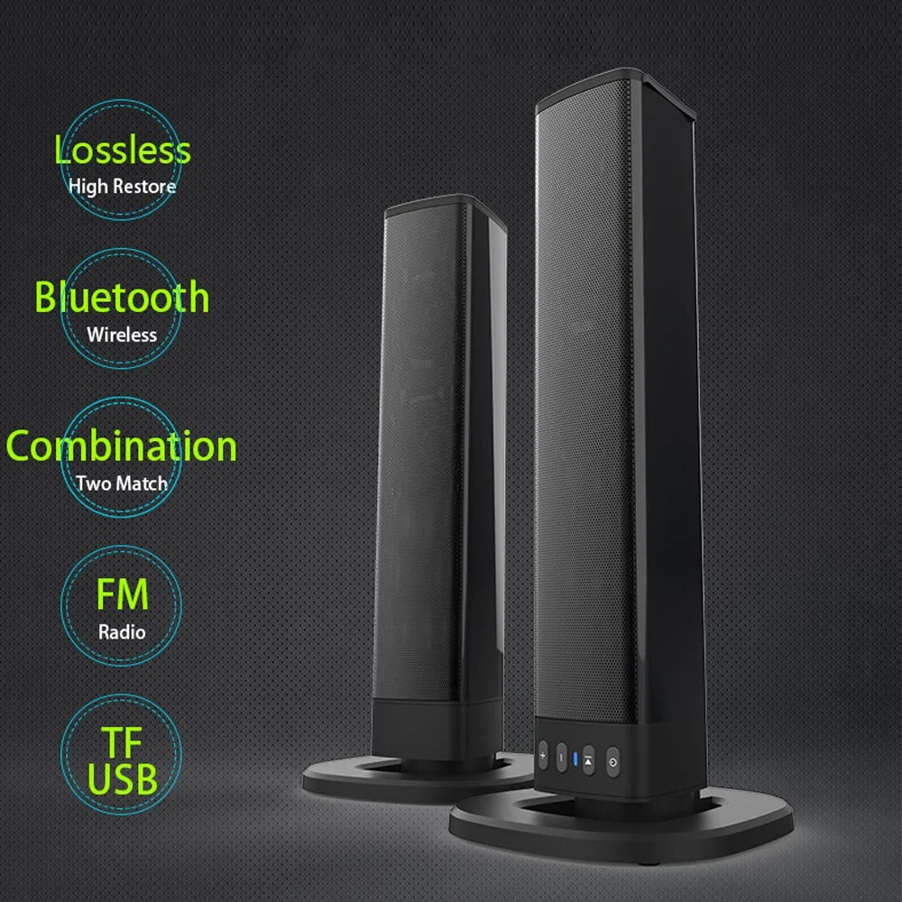 Portable Surround Sound Bar Bluetooth Wireless Subwoofer Home Theater System