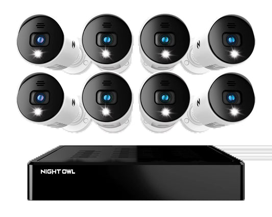 Security Camera System CCTV, 8 Channel Bluetooth DVR with 1TB Hard Drive, 8 Wired 1080P HD Spotlight Surveillance Bullet Cameras, Audio Enabled Indoor Outdoor Cameras with Night Vision - Homeward Trends