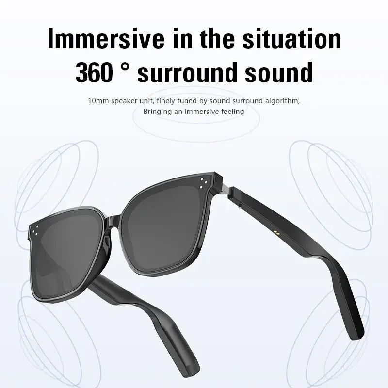 2024 Smart Bluetooth Audio Glasses - UV400, Voice Assistant, Remote Control, Surround Sound & Photography