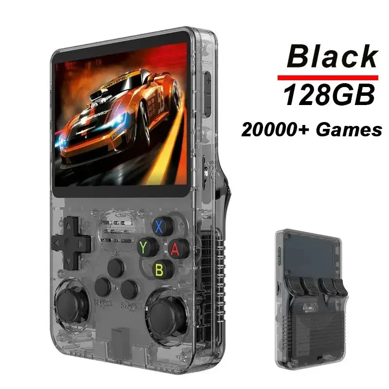 R36S Handheld Game Console, 3.5" IPS Screen, 64GB, Linux, Open Source, Retro Arcade Games